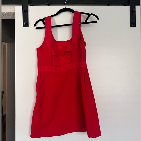 Anthropologie Maeve scoop neck red minidress size 4 - Picture 3 of 7